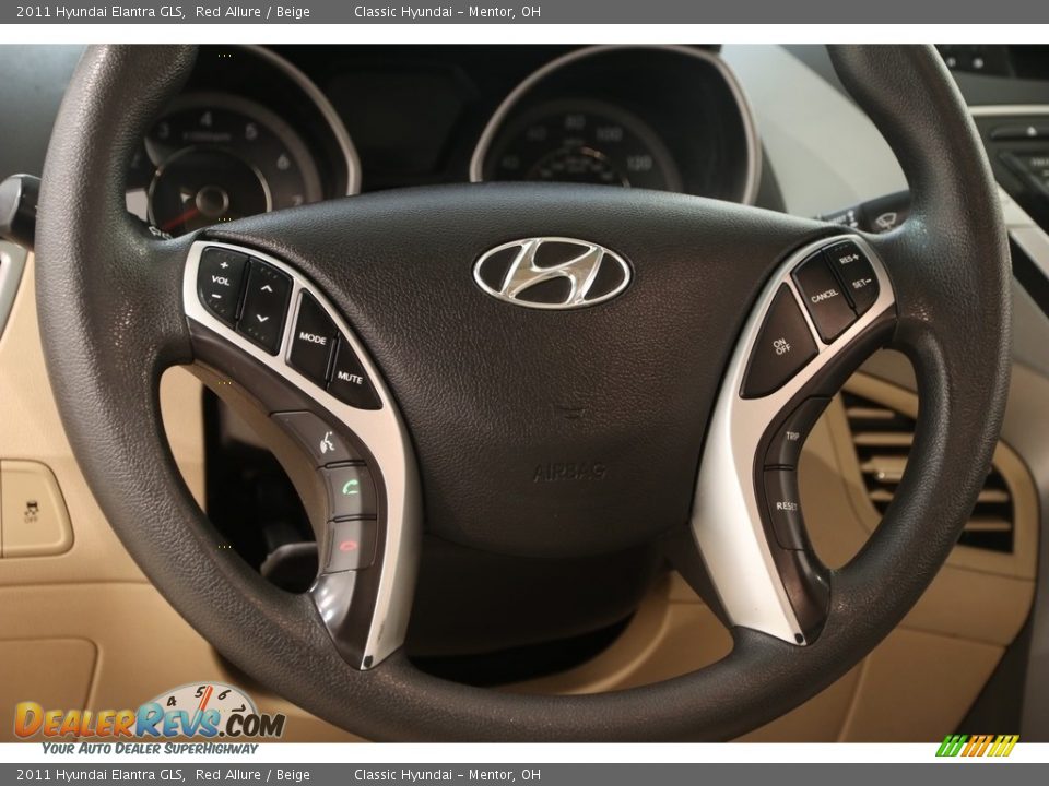 2011 Hyundai Elantra GLS Red Allure / Beige Photo #6