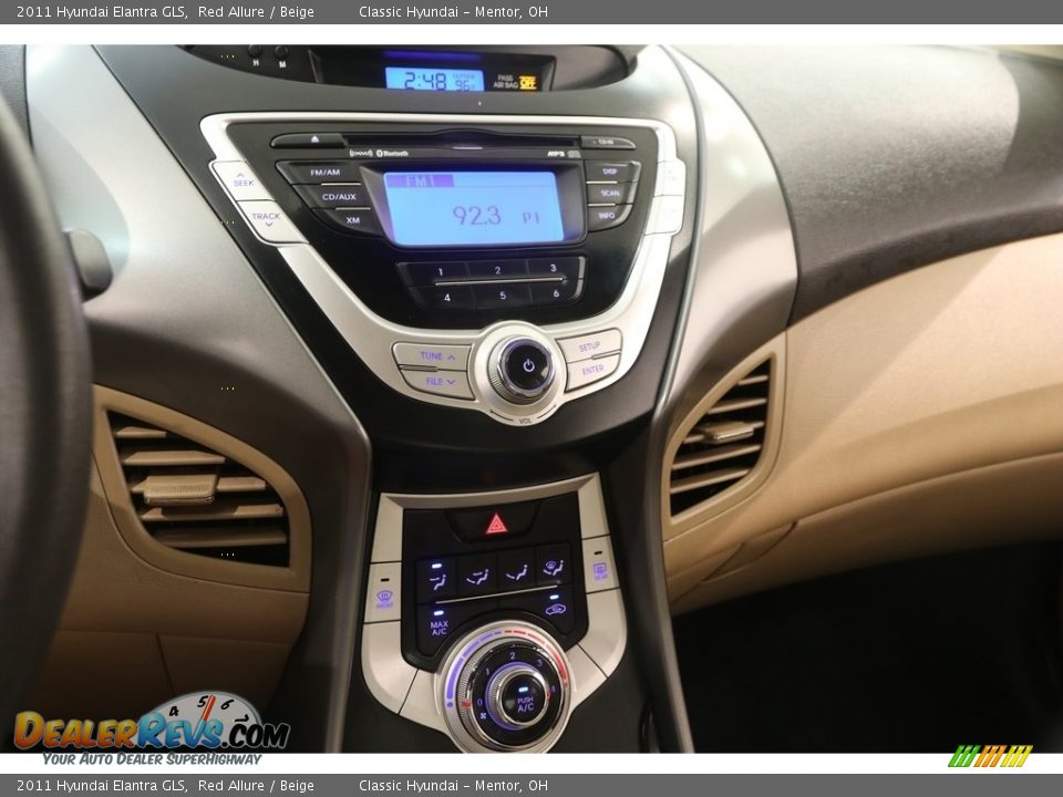 2011 Hyundai Elantra GLS Red Allure / Beige Photo #8