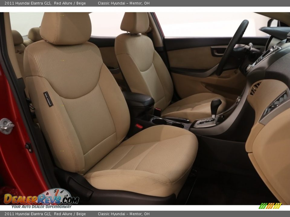 2011 Hyundai Elantra GLS Red Allure / Beige Photo #12