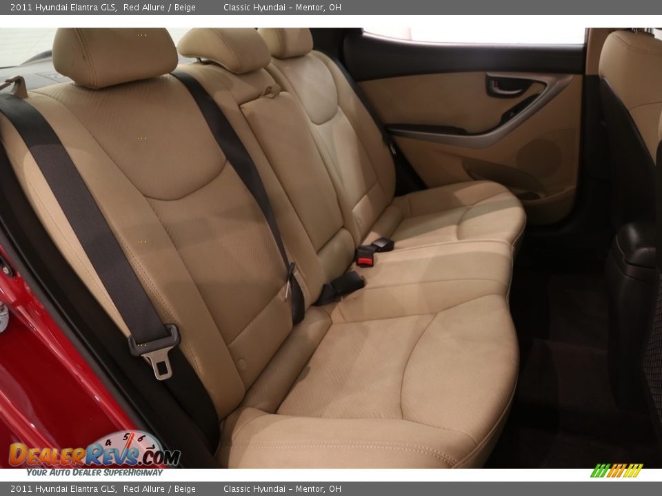 2011 Hyundai Elantra GLS Red Allure / Beige Photo #13
