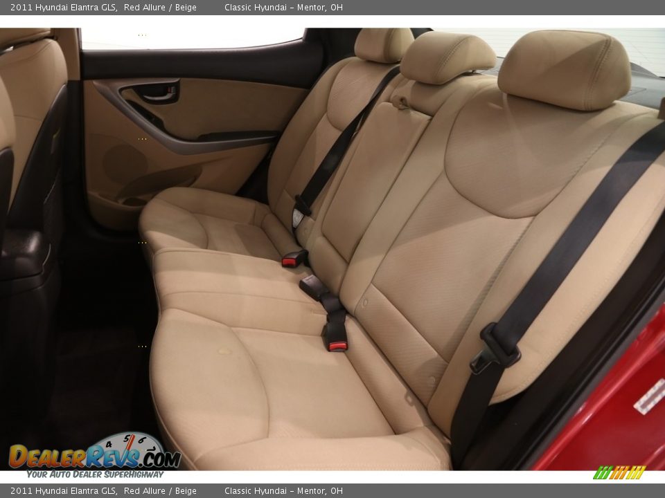 2011 Hyundai Elantra GLS Red Allure / Beige Photo #14