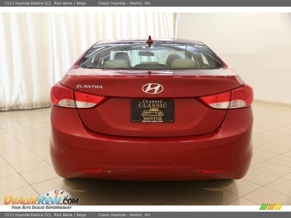 2011 Hyundai Elantra GLS Red Allure / Beige Photo #15