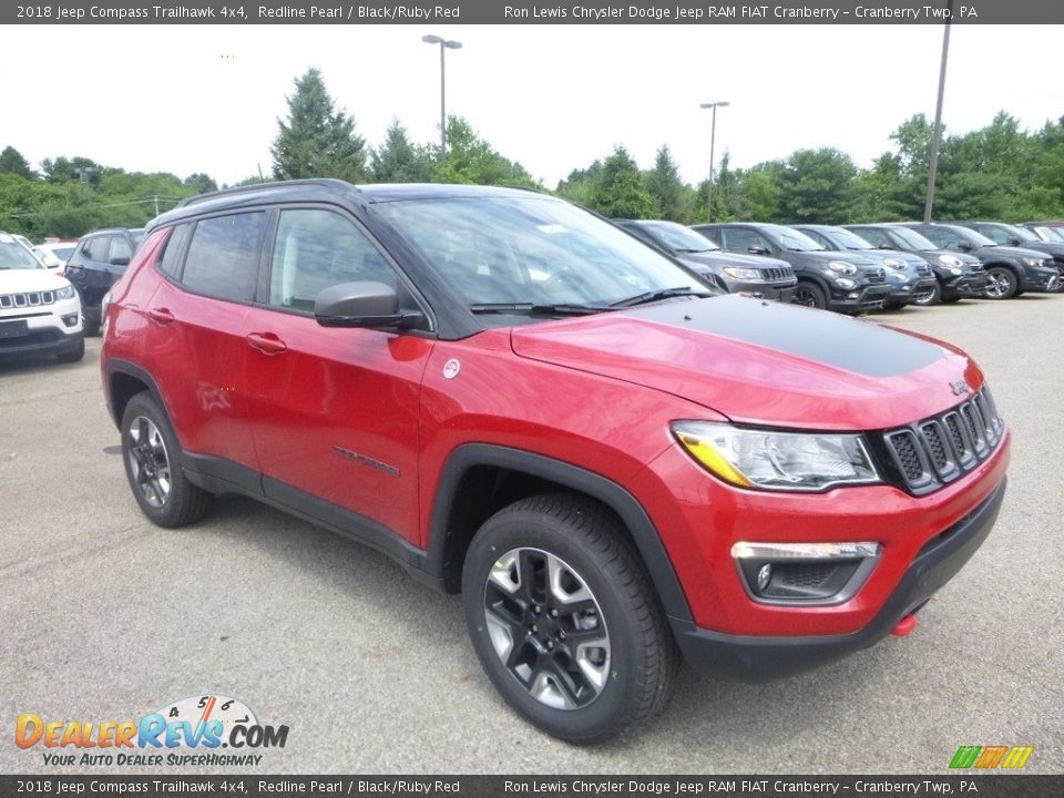 2018 Jeep Compass Trailhawk 4x4 Redline Pearl / Black/Ruby Red Photo #7
