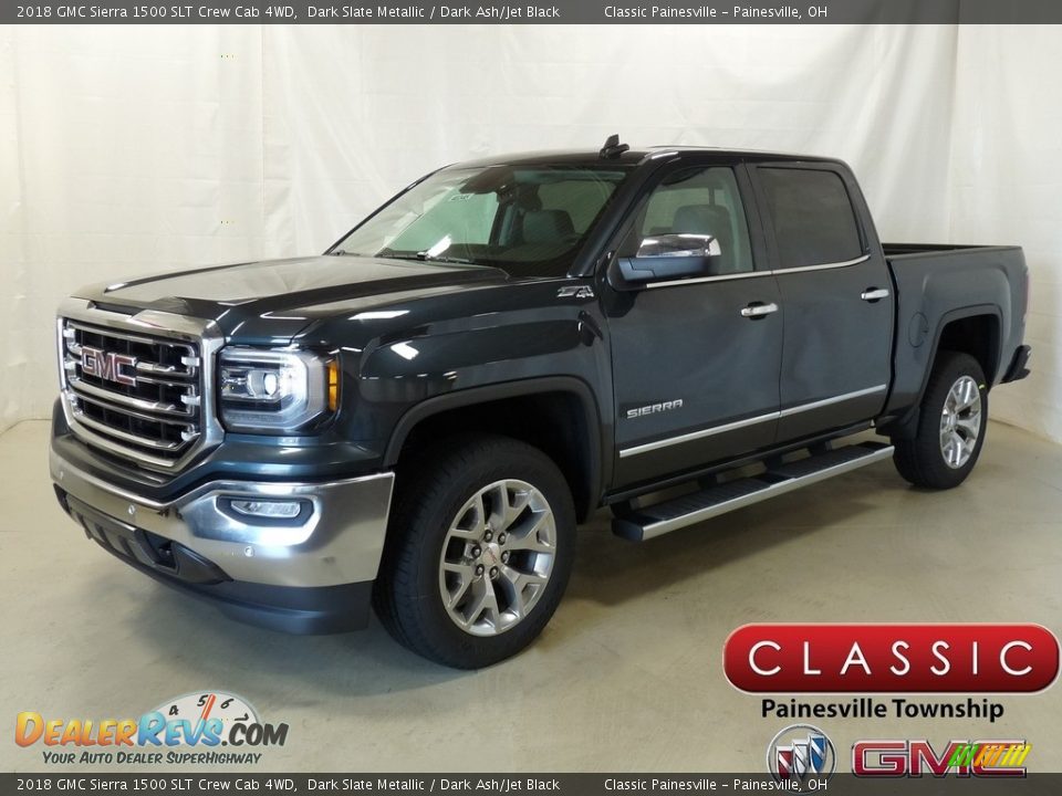 2018 GMC Sierra 1500 SLT Crew Cab 4WD Dark Slate Metallic / Dark Ash/Jet Black Photo #1