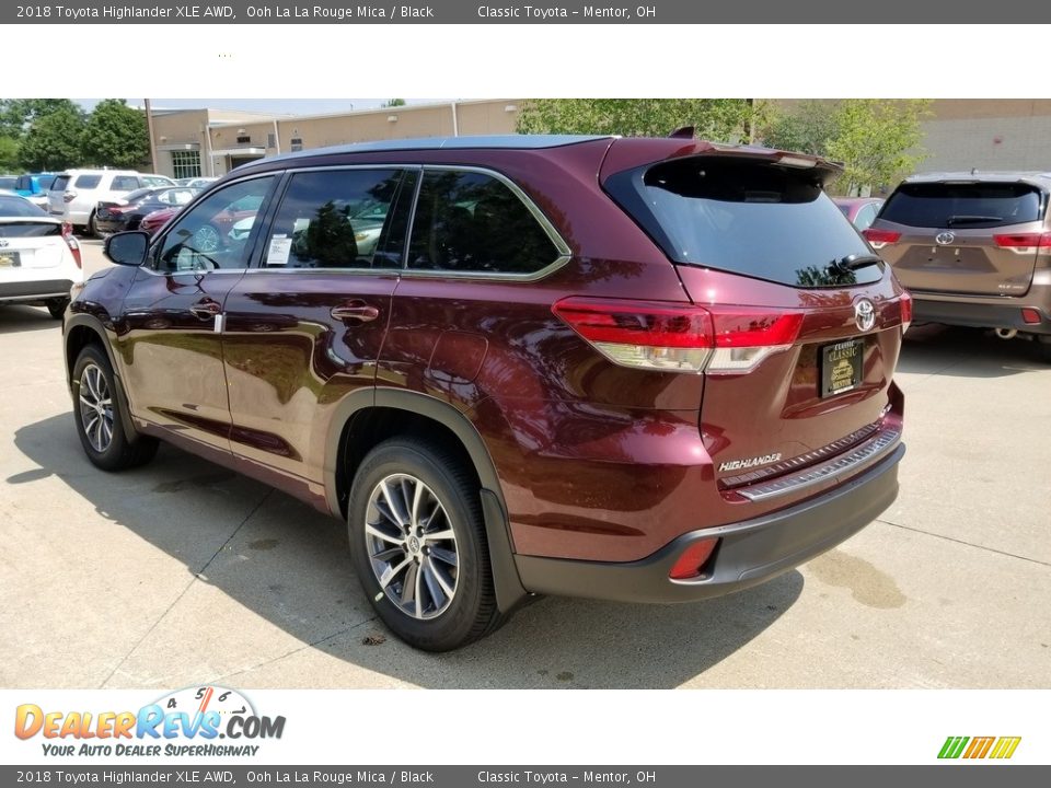 2018 Toyota Highlander XLE AWD Ooh La La Rouge Mica / Black Photo #2