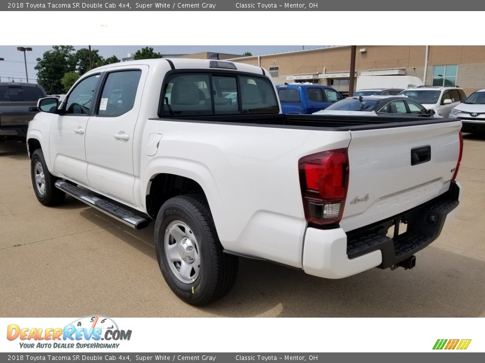 2018 Toyota Tacoma SR Double Cab 4x4 Super White / Cement Gray Photo #2