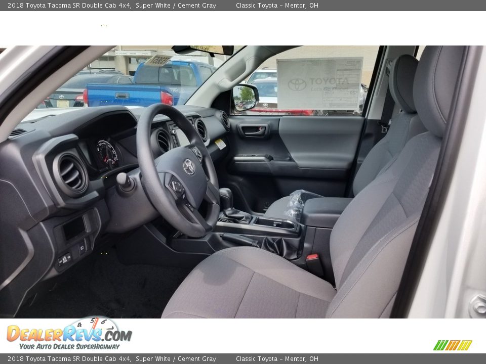 2018 Toyota Tacoma SR Double Cab 4x4 Super White / Cement Gray Photo #3