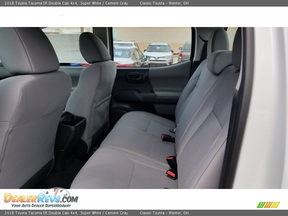 2018 Toyota Tacoma SR Double Cab 4x4 Super White / Cement Gray Photo #4