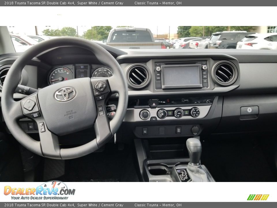 2018 Toyota Tacoma SR Double Cab 4x4 Super White / Cement Gray Photo #5