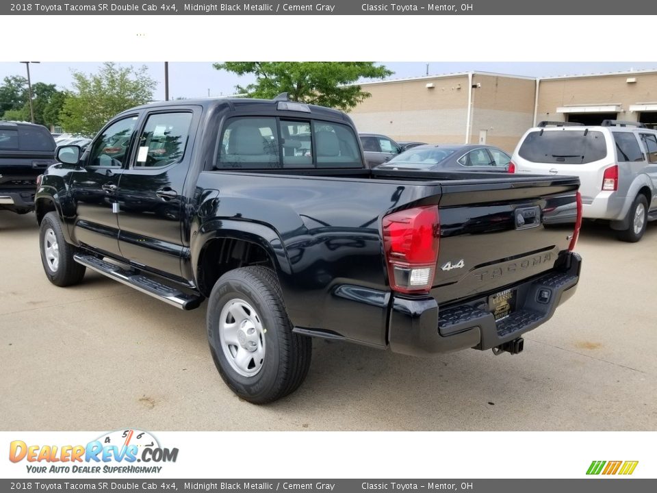 2018 Toyota Tacoma SR Double Cab 4x4 Midnight Black Metallic / Cement Gray Photo #2