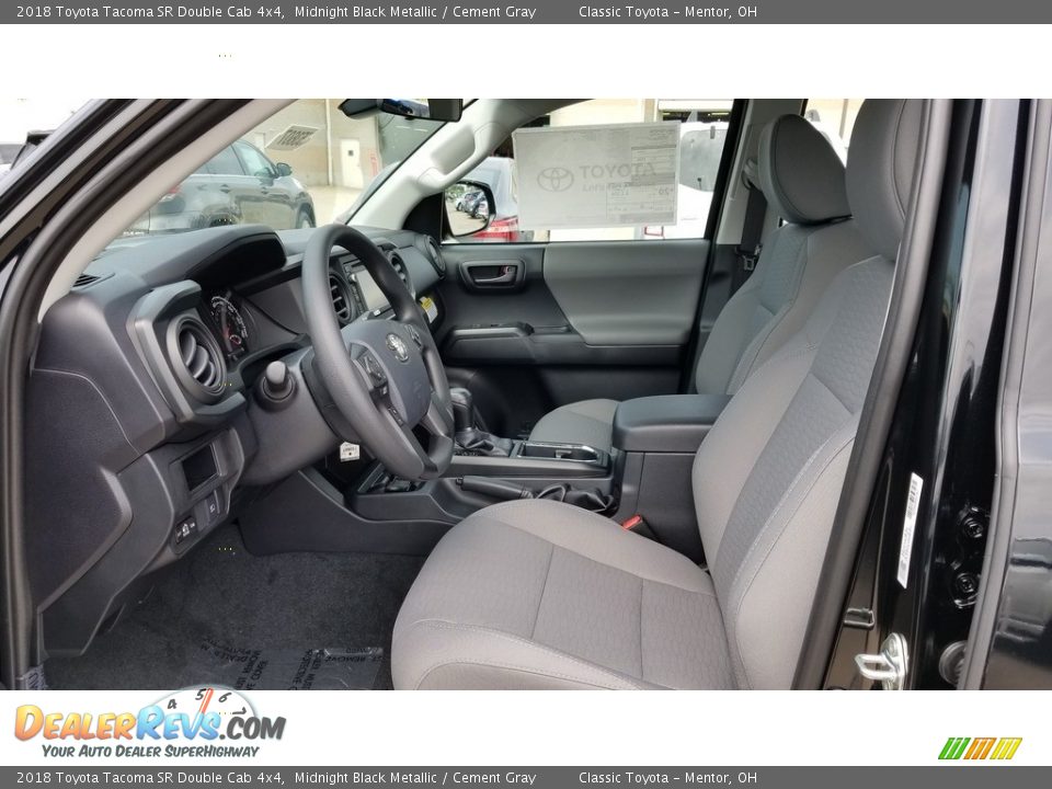 2018 Toyota Tacoma SR Double Cab 4x4 Midnight Black Metallic / Cement Gray Photo #3