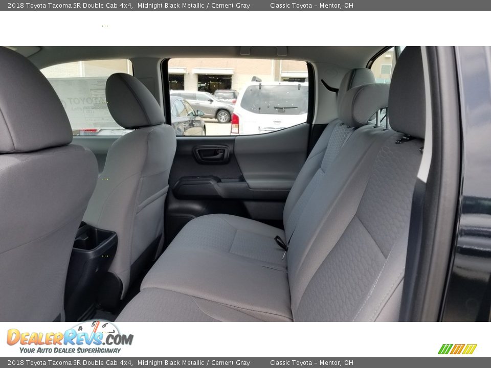 2018 Toyota Tacoma SR Double Cab 4x4 Midnight Black Metallic / Cement Gray Photo #4