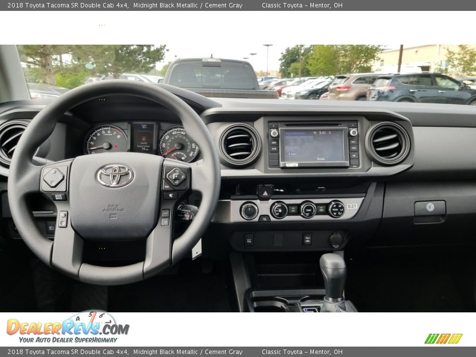 2018 Toyota Tacoma SR Double Cab 4x4 Midnight Black Metallic / Cement Gray Photo #5