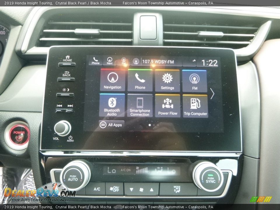 2019 Honda Insight Touring Crystal Black Pearl / Black Mocha Photo #14