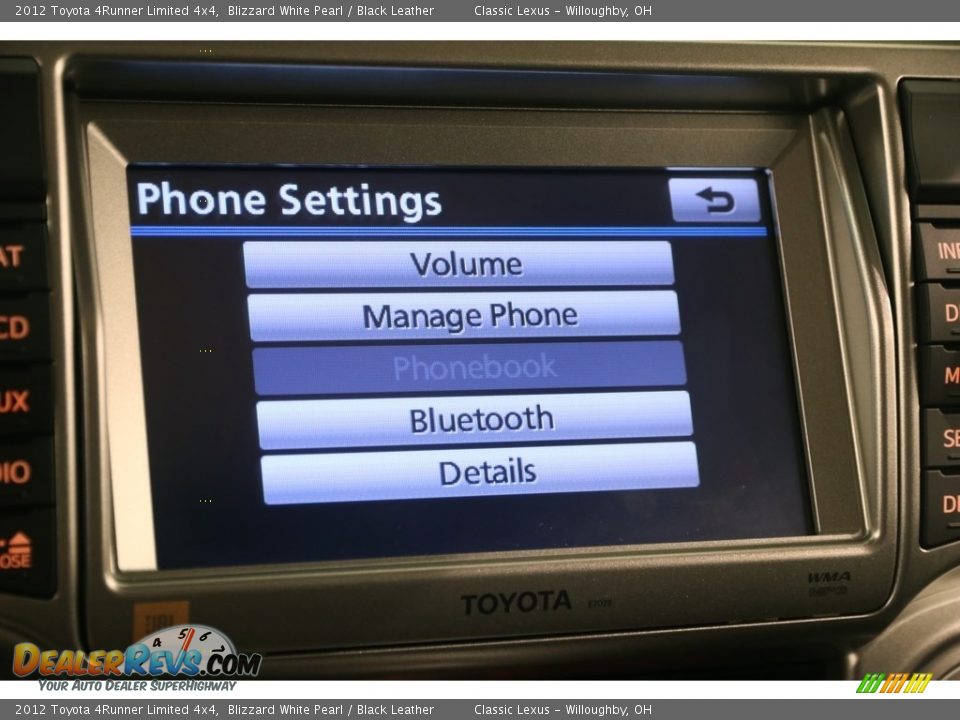 2012 Toyota 4Runner Limited 4x4 Blizzard White Pearl / Black Leather Photo #12