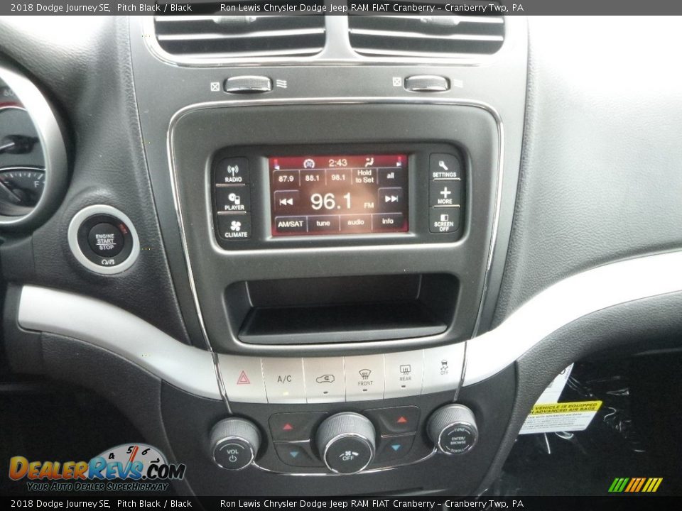 2018 Dodge Journey SE Pitch Black / Black Photo #17