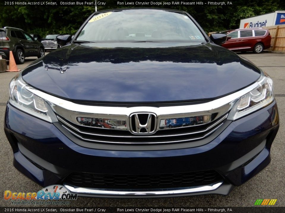 2016 Honda Accord LX Sedan Obsidian Blue Pearl / Gray Photo #8