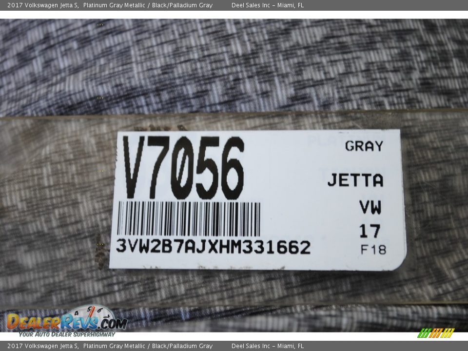 2017 Volkswagen Jetta S Platinum Gray Metallic / Black/Palladium Gray Photo #20