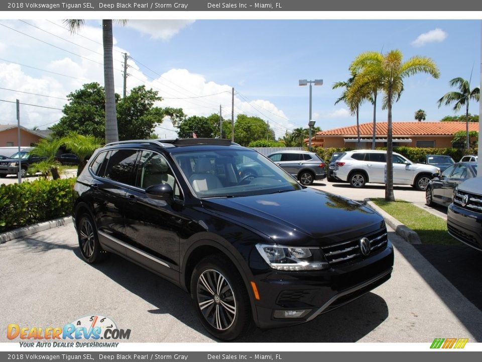 2018 Volkswagen Tiguan SEL Deep Black Pearl / Storm Gray Photo #1