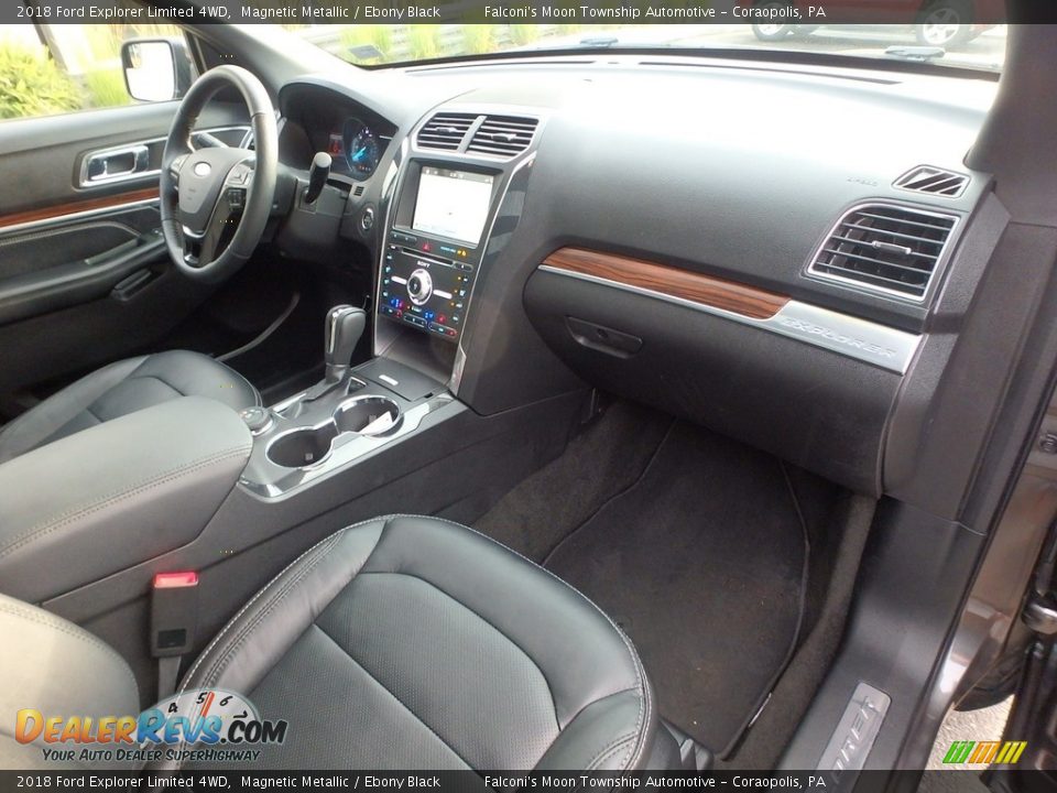 2018 Ford Explorer Limited 4WD Magnetic Metallic / Ebony Black Photo #12