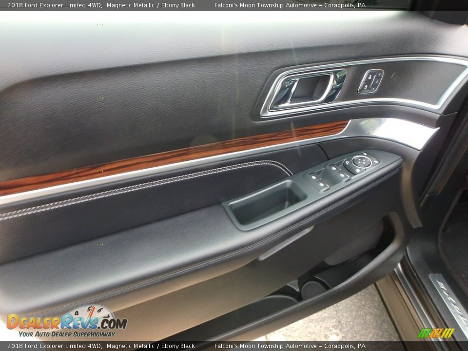 2018 Ford Explorer Limited 4WD Magnetic Metallic / Ebony Black Photo #19