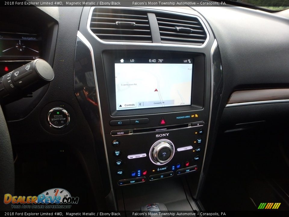 2018 Ford Explorer Limited 4WD Magnetic Metallic / Ebony Black Photo #22