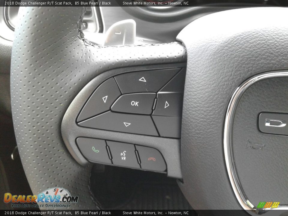 2018 Dodge Challenger R/T Scat Pack B5 Blue Pearl / Black Photo #16