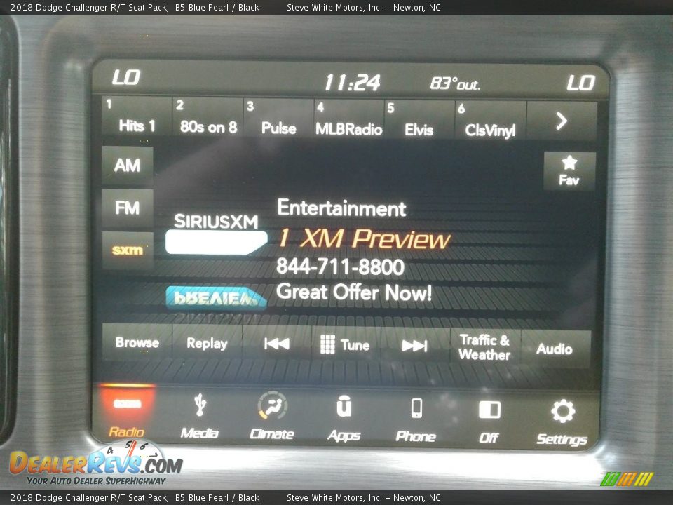 2018 Dodge Challenger R/T Scat Pack B5 Blue Pearl / Black Photo #21