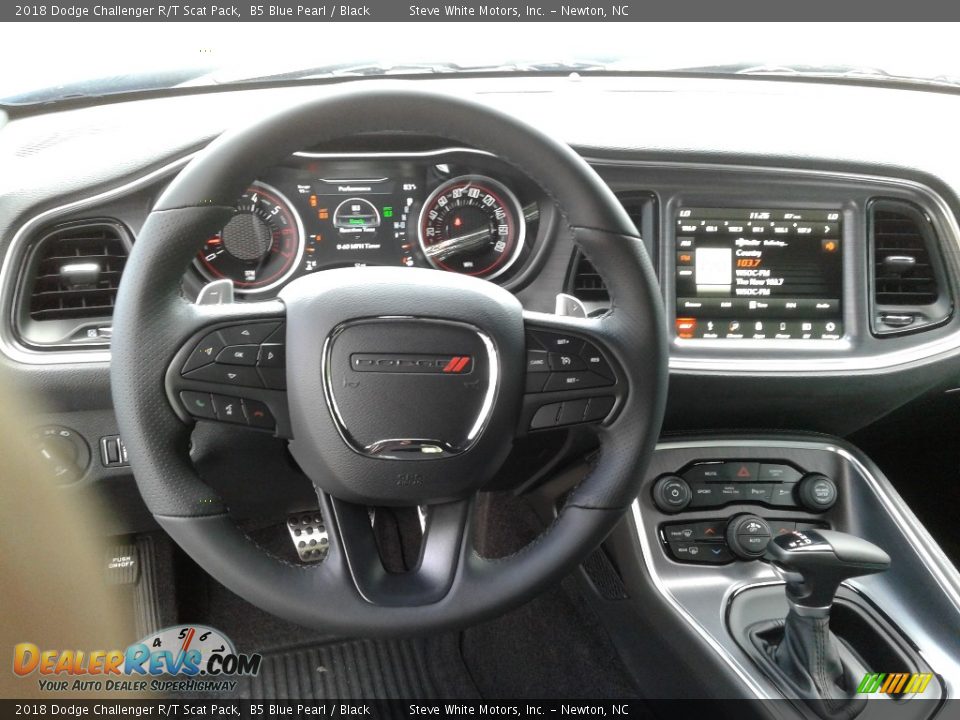 2018 Dodge Challenger R/T Scat Pack B5 Blue Pearl / Black Photo #29