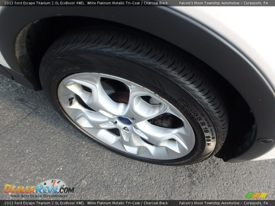 2013 Ford Escape Titanium 2.0L EcoBoost 4WD White Platinum Metallic Tri-Coat / Charcoal Black Photo #10
