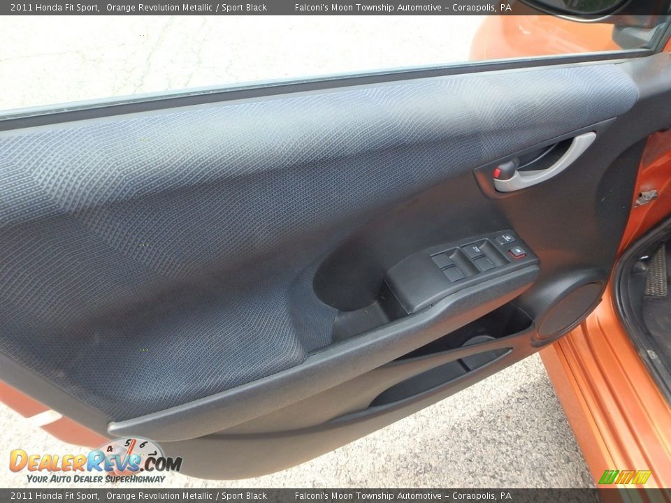 2011 Honda Fit Sport Orange Revolution Metallic / Sport Black Photo #19