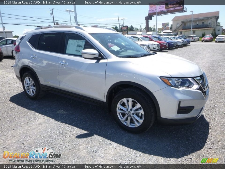 2018 Nissan Rogue S AWD Brilliant Silver / Charcoal Photo #1