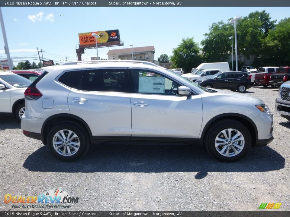 2018 Nissan Rogue S AWD Brilliant Silver / Charcoal Photo #3