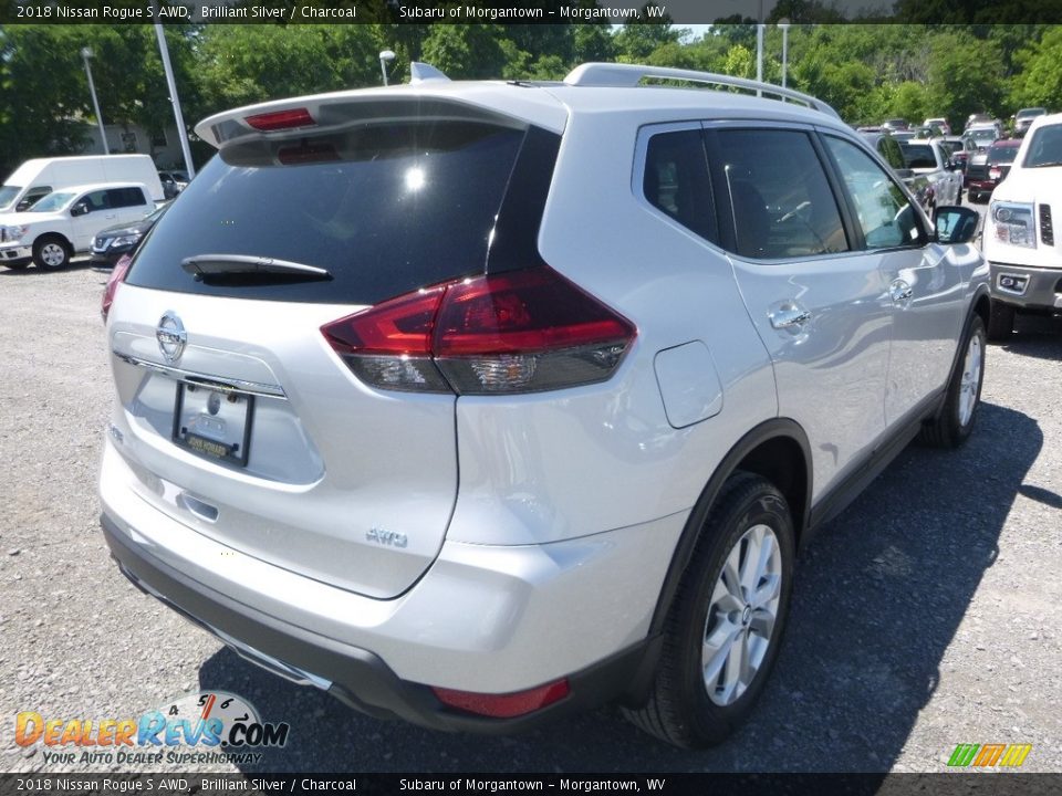 2018 Nissan Rogue S AWD Brilliant Silver / Charcoal Photo #4