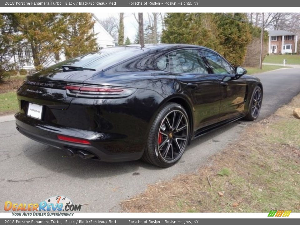 2018 Porsche Panamera Turbo Black / Black/Bordeaux Red Photo #7