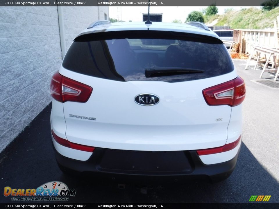 2011 Kia Sportage EX AWD Clear White / Black Photo #9