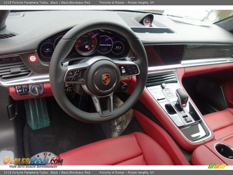 2018 Porsche Panamera Turbo Black / Black/Bordeaux Red Photo #12