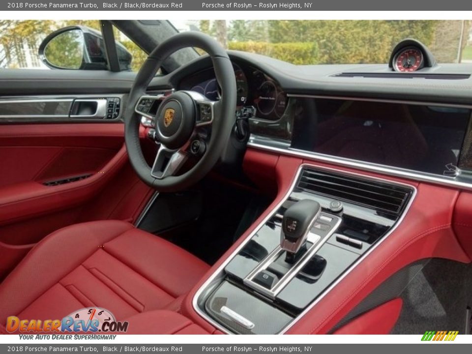 2018 Porsche Panamera Turbo Black / Black/Bordeaux Red Photo #13