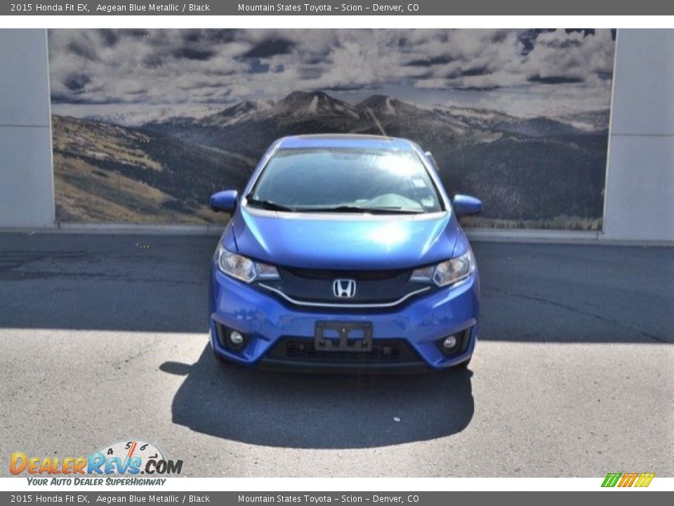 2015 Honda Fit EX Aegean Blue Metallic / Black Photo #8