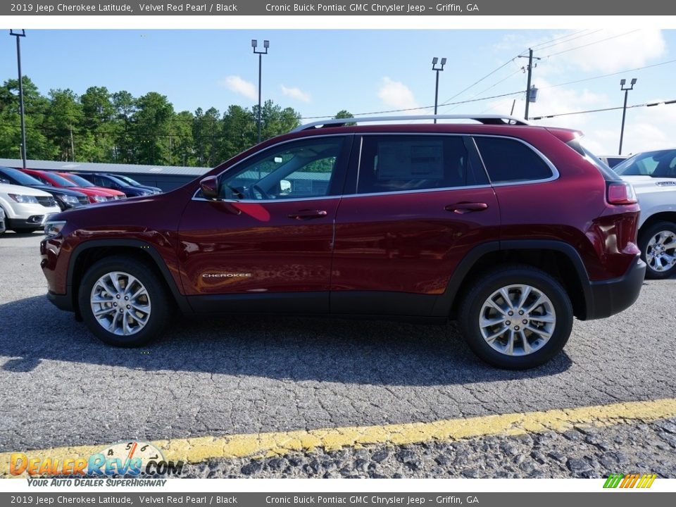 2019 Jeep Cherokee Latitude Velvet Red Pearl / Black Photo #13