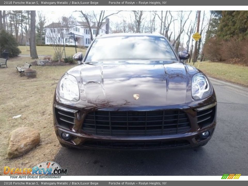 2018 Porsche Macan S Mahogany Metallic / Black/Luxor Beige Photo #2