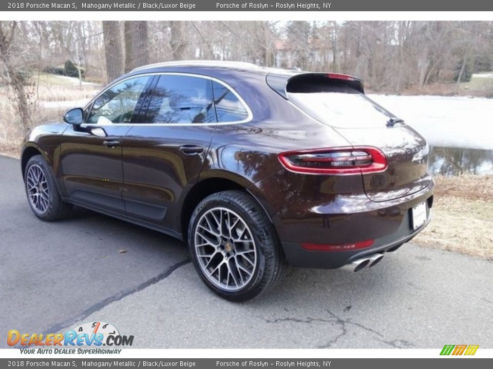 2018 Porsche Macan S Mahogany Metallic / Black/Luxor Beige Photo #5