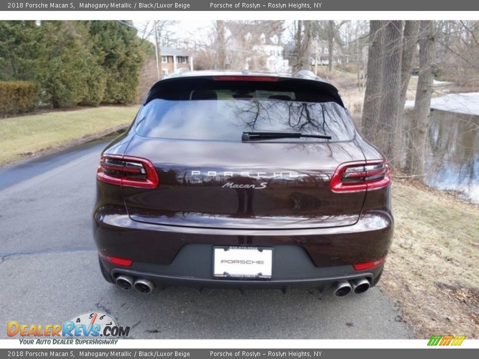2018 Porsche Macan S Mahogany Metallic / Black/Luxor Beige Photo #6