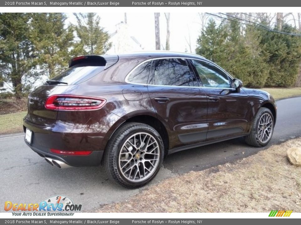 2018 Porsche Macan S Mahogany Metallic / Black/Luxor Beige Photo #7