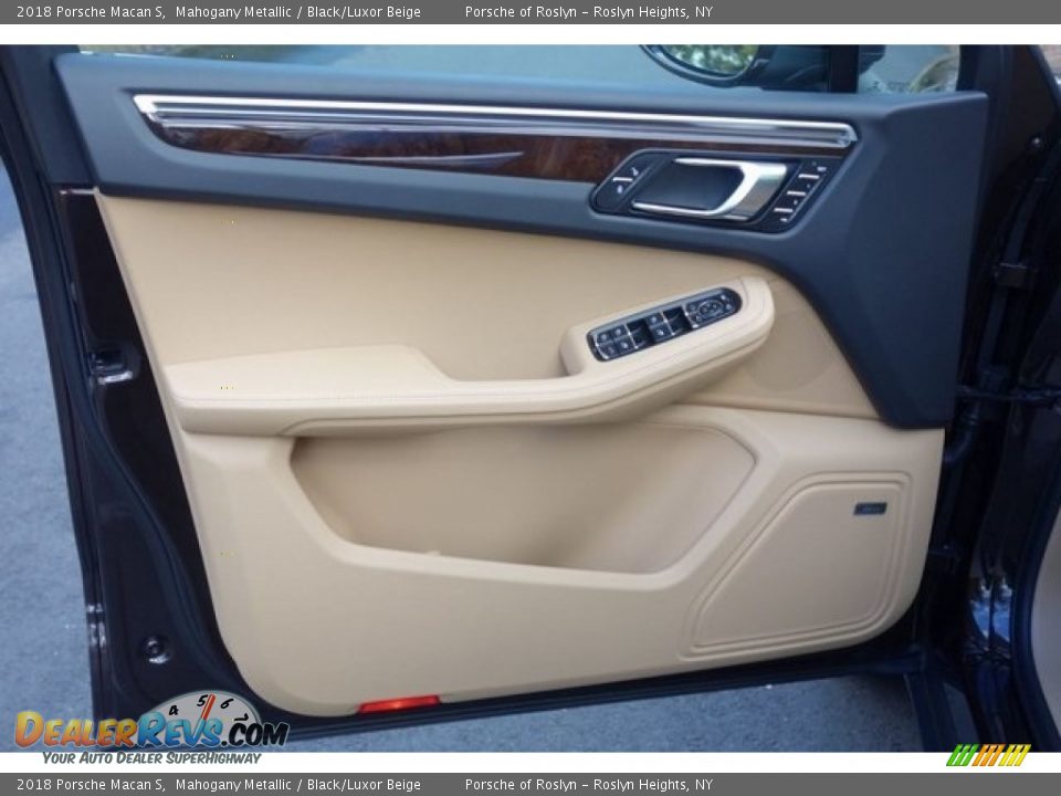 2018 Porsche Macan S Mahogany Metallic / Black/Luxor Beige Photo #10