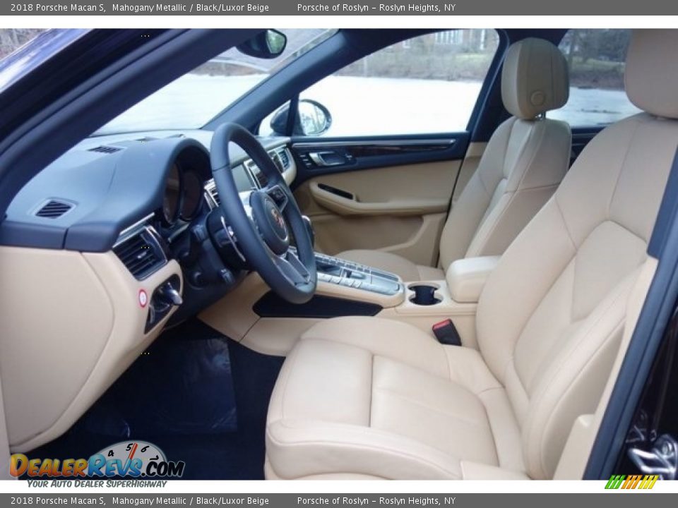 Black/Luxor Beige Interior - 2018 Porsche Macan S Photo #11