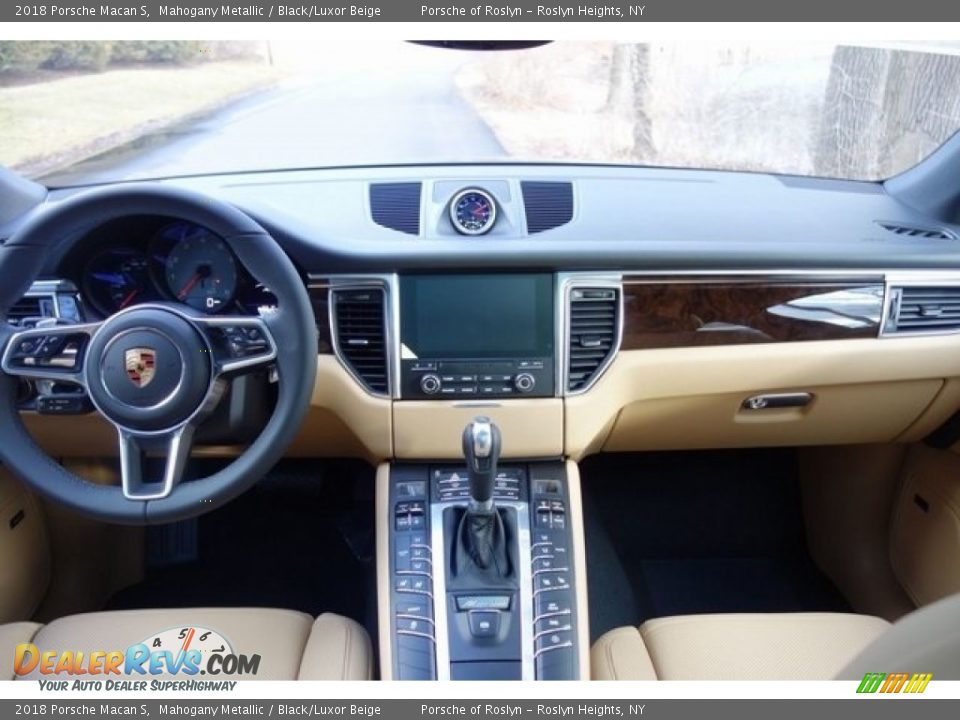 2018 Porsche Macan S Mahogany Metallic / Black/Luxor Beige Photo #16