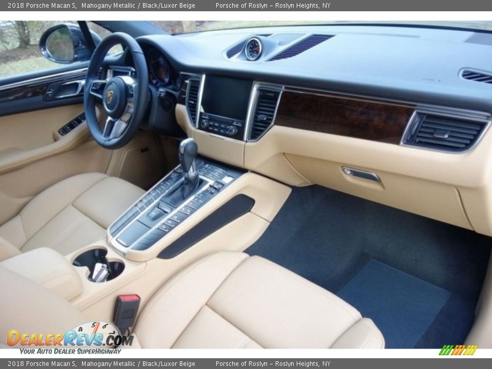 2018 Porsche Macan S Mahogany Metallic / Black/Luxor Beige Photo #19