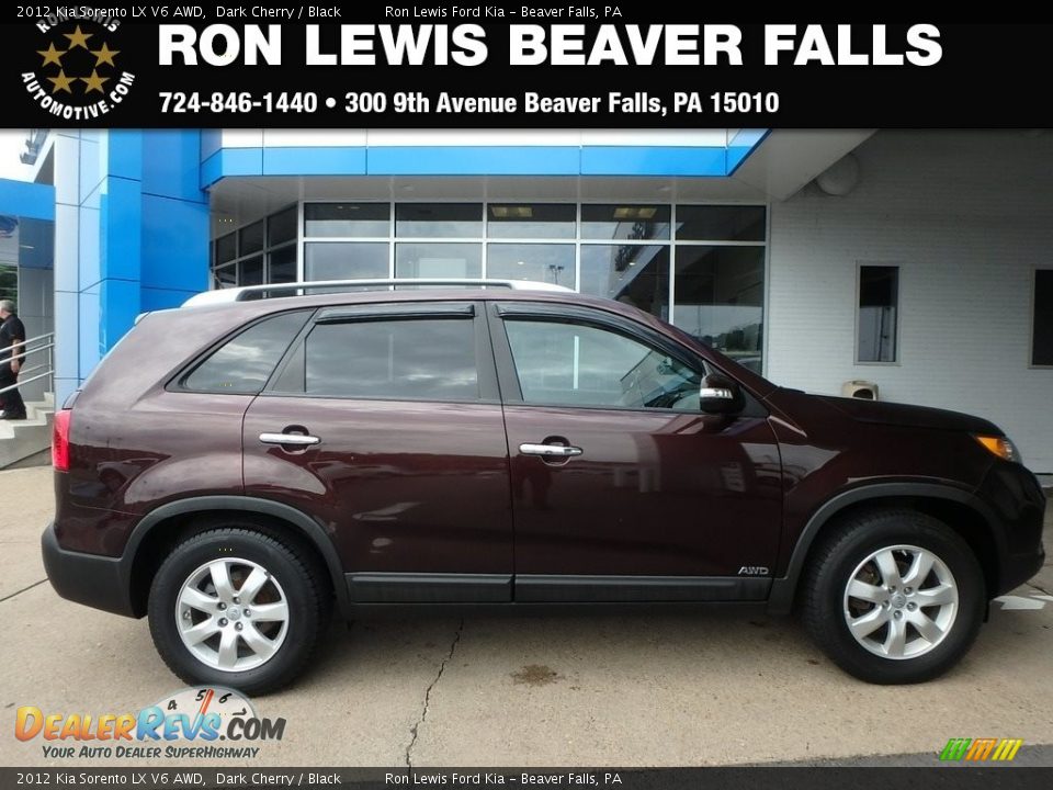 2012 Kia Sorento LX V6 AWD Dark Cherry / Black Photo #1