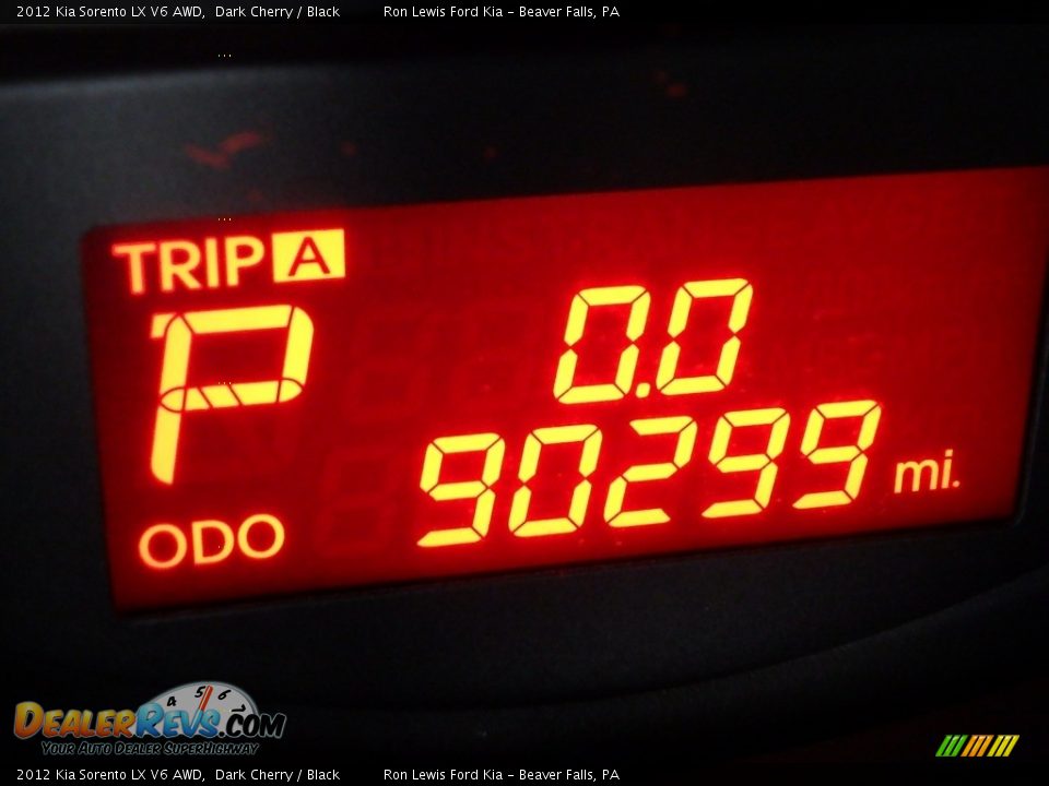 2012 Kia Sorento LX V6 AWD Dark Cherry / Black Photo #20